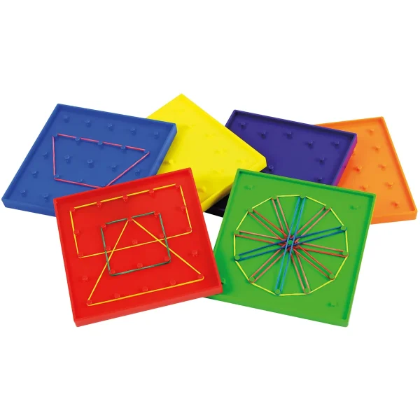 Ensemble Plateau Geo 6 pièces 12,5 cm — Eduplay jouet éducatif préscolaire