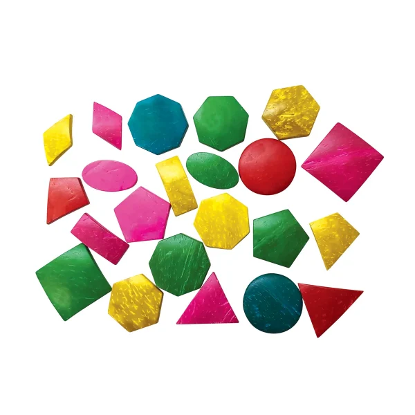 Formes géométriques en coquille de coco colorées, set de 22 — Jeu éducatif Eduplay pour la crèche