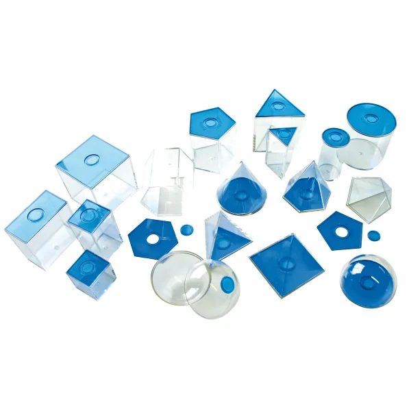 Corps géométriques bleu transparent petit — Eduplay jeu pédagogique Maternelle