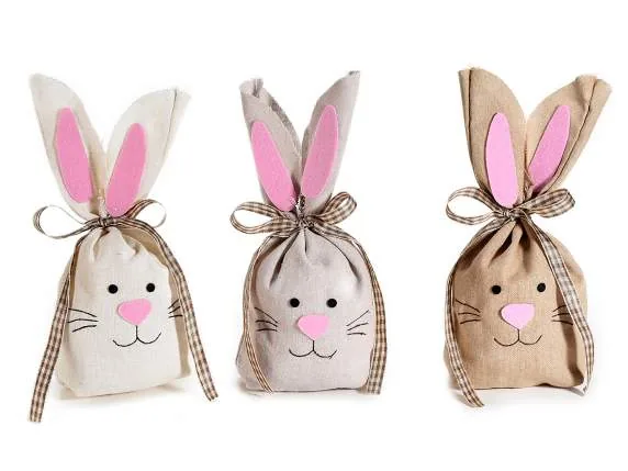 Sachet cadeau Lapin de Pâques — Kiki-Ena Matériel de bricolage Bois naturel