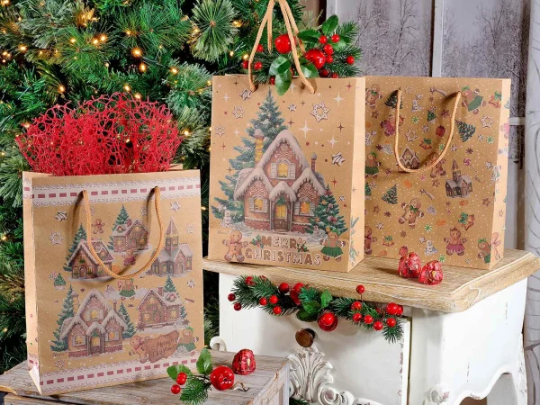 Sachet cadeau Noël (moyen) — Kiki-Ena Bastelmaterial Naturholz