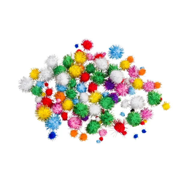 Pompons paillettes, set de 100 — Jeu éducatif Eduplay pour la crèche