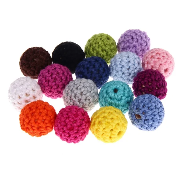 Perle au crochet 20 mm — Kiki-Ena Matériel de bricolage Bois naturel