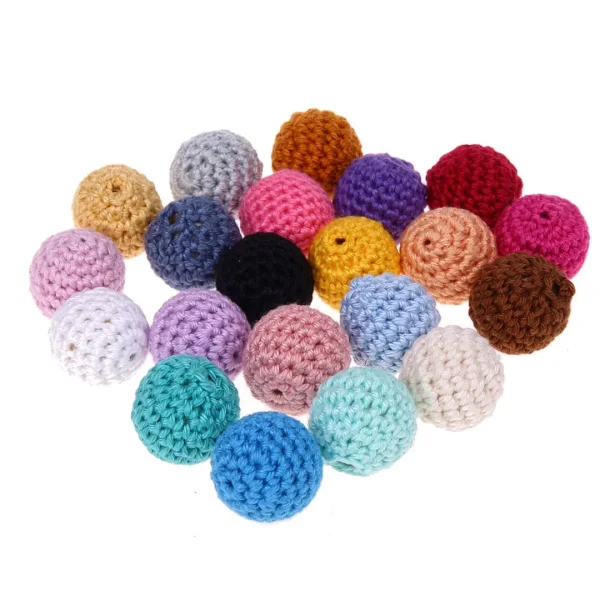 Perle au crochet 25 mm — Kiki-Ena Matériel de bricolage Bois naturel