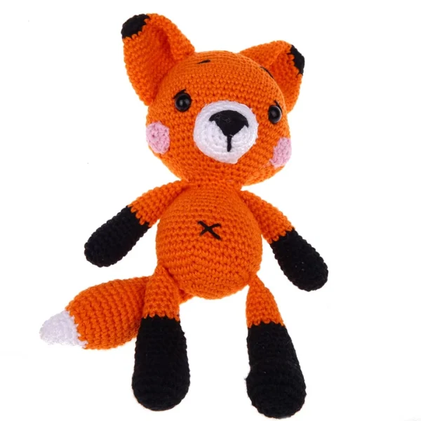 Animal au crochet Renard — Kiki-Ena Matériel de bricolage Bois naturel