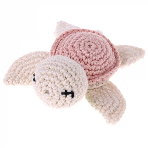 Animal au crochet Tortue Rose — Kiki-Ena Matériel de bricolage Bois naturel