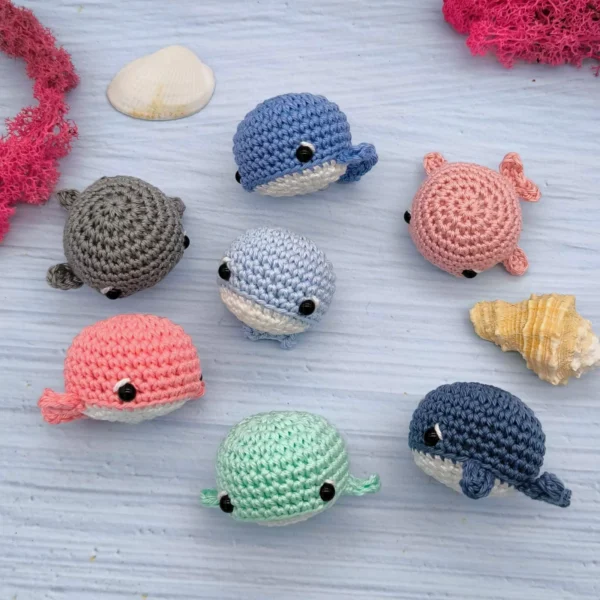 Animal Crocheté Baleine • mini — Kiki-Ena Matériel de Bricolage Bois Naturel