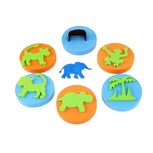Tampon Paume Jungle Set de 6 — Eduplay jouet pédagogique Maternelle
