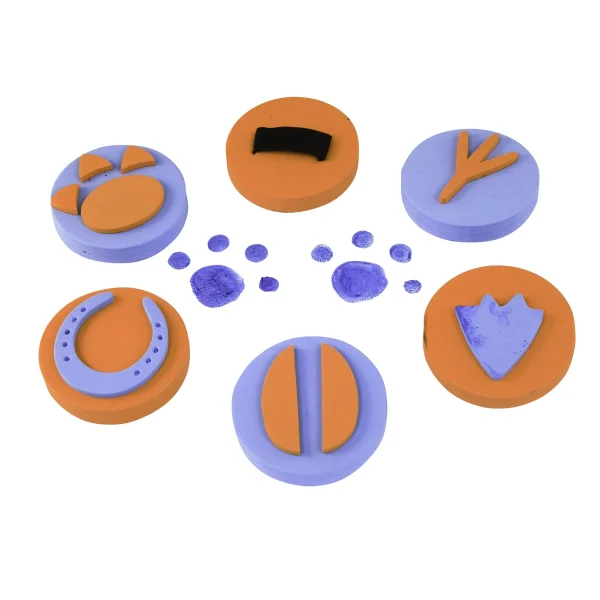 Tampon Paume Traces d'Animaux Set de 6 — Eduplay jouet pédagogique Maternelle