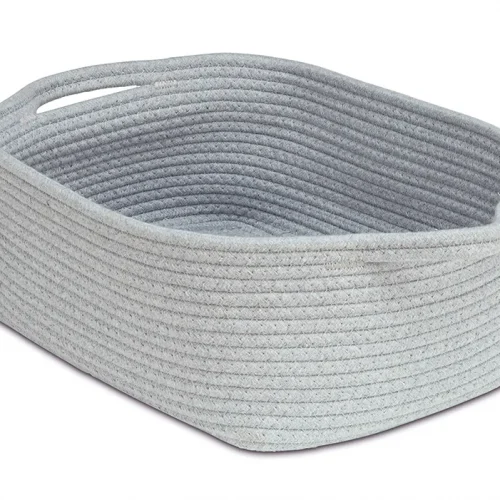 Panier corde plat gris clair (lot de 6) — Millhouse Lernspielzeug Schule