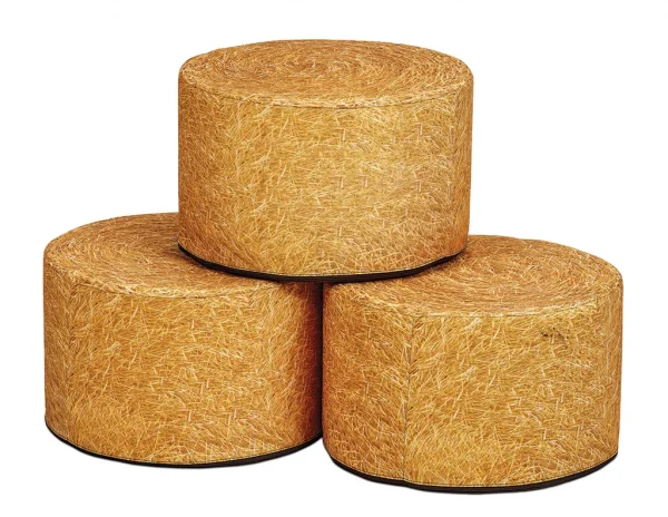 Bancs en balles de foin (rond - set de 3) — Millhouse Lernspielzeug Schule
