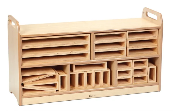 Unité de rangement blocs creux avec panneau arrière — Millhouse Lernspielzeug Schule