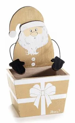 Boîte bois Père Noël — Kiki-Ena Loisirs créatifs Bois naturel