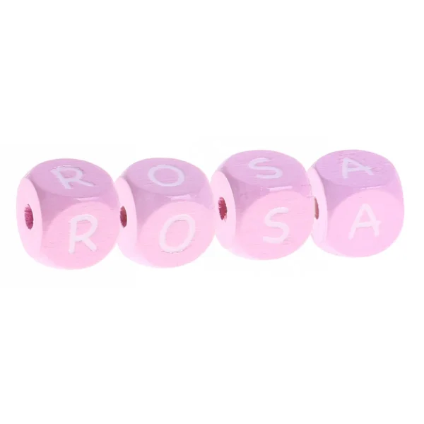 Lettres en bois Rose 10 mm x 10 mm — Kiki-Ena Matériel de bricolage Bois naturel