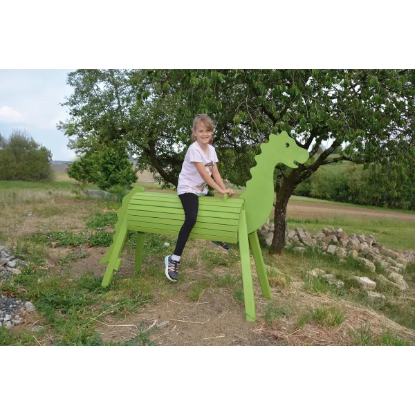 Dragon en bois 90 cm verni — Jouet éducatif maternelle Eduplay