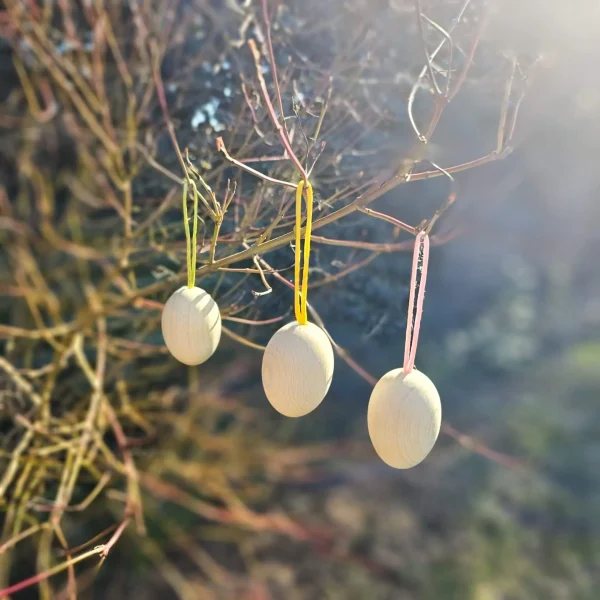 Œufs en bois Pâques « grand » — Matériel créatif Kiki-Ena Bois naturel