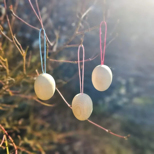 Œufs en bois Pâques « moyen » — Matériel créatif Kiki-Ena Bois naturel