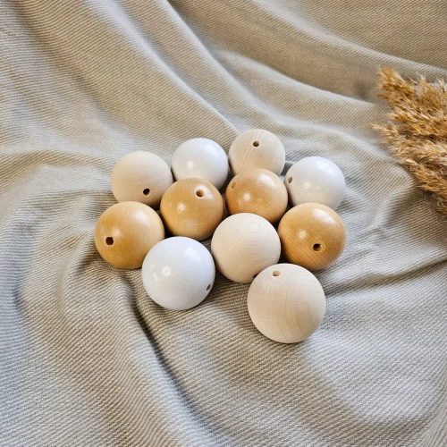 Perle bois 50 mm — Kiki-Ena Loisirs créatifs Bois naturel