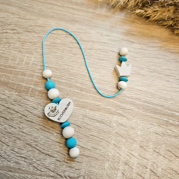Marque-page en perles de bois « Couronne » Kit créatif — Matériel créatif Kiki-Ena Bois naturel