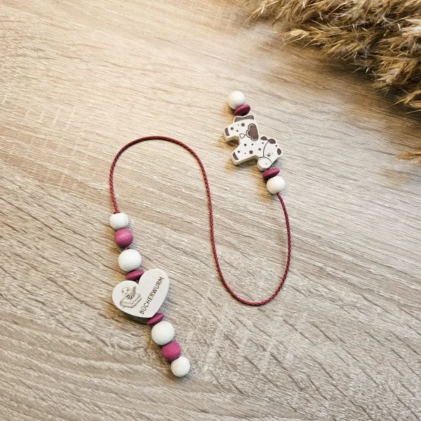 Marque-page en perles de bois « Cheval » • Kit créatif — Matériel créatif Kiki-Ena Bois naturel