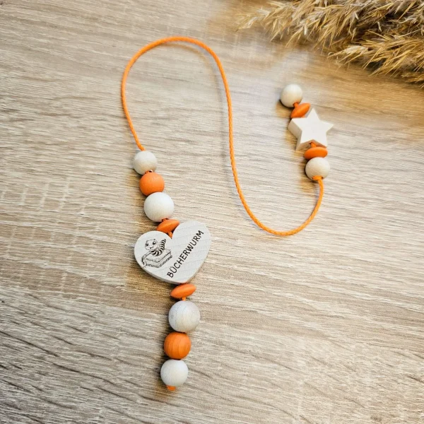 Marque-page en perles de bois « Étoile » Kit créatif — Matériel créatif Kiki-Ena Bois naturel