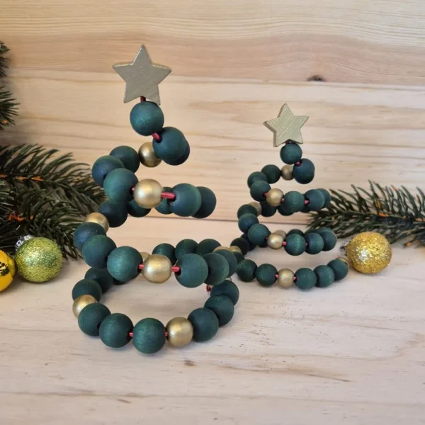 Perles Sapins de Noël Twist • Ensemble Créatif — Kiki-Ena Matériel de Loisirs Créatifs Bois Naturel