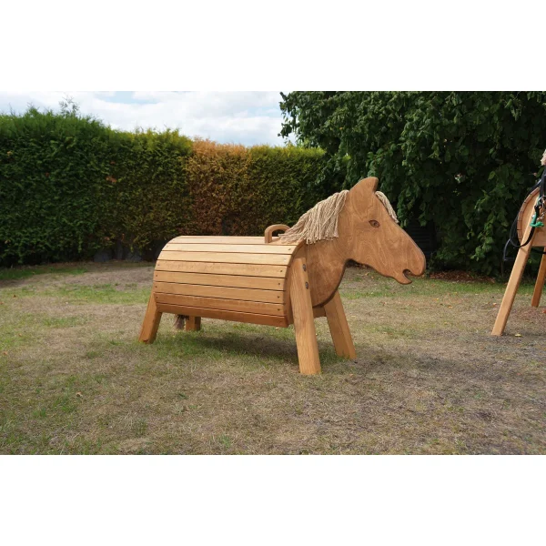 Cheval en bois 50 cm verni — Eduplay jouet pédagogique crèche
