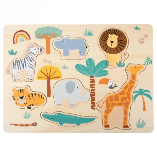 Puzzle en bois Safari — Millhouse Jouet éducatif École
