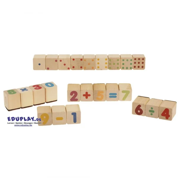 Tampons de bois Mathématiques — Eduplay jouets pédagogiques maternelle