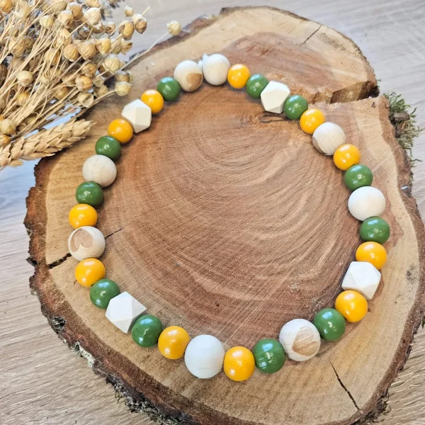 Set de loisir créatif Collier pour chien "olive" — Kiki-Ena Matériaux de loisir créatif Bois naturel