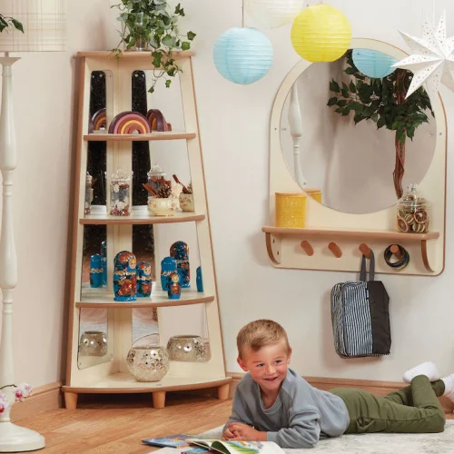 Étagère d'Angle Kaleidoscope avec Miroir — Millhouse Jouets Pédagogiques École