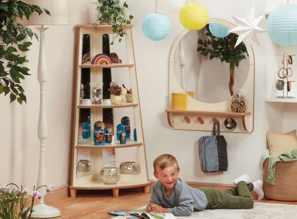 Étagère d'Angle Kaleidoscope avec Miroir — Millhouse Jouets Pédagogiques École