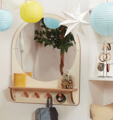 Miroir Mural Enfant avec Patères — Millhouse Jouets Pédagogiques École