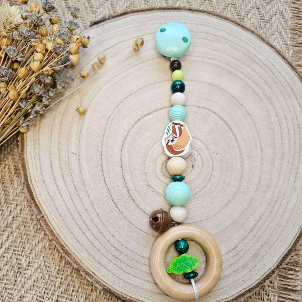 Kit de bricolage Accessoire de poussette Paresseux — Kiki-Ena matériel de bricolage Bois naturel