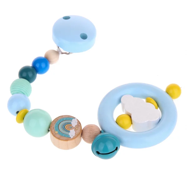 Pendentif de poussette Arc-en-ciel - Ensemble de création bleu ciel — Kiki-Ena Matériel de bricolage Bois naturel