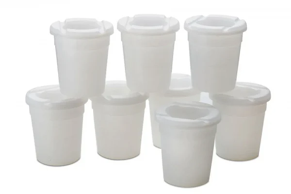 Petits pots de peinture transparents – Lot de 8 — Millhouse Jouets Éducatifs École