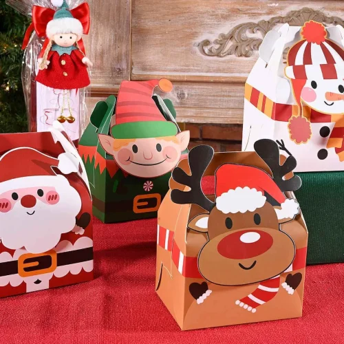 Petite boîte cadeau papier Noël — Kiki-Ena Loisirs créatifs Bois naturel