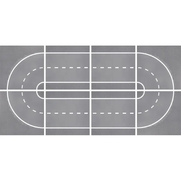 Ensemble de briques à clipser, plaques de construction 32x32, 8 pièces circuit de course — Eduplay jouet pédagogique