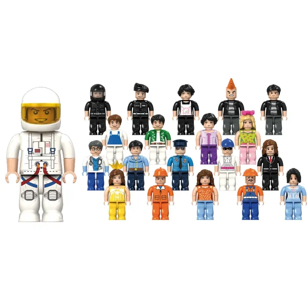 Ensemble briques à clipser Minifigures 20 pièces — Eduplay jouet éducatif