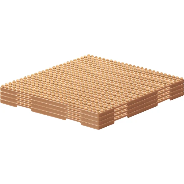 Briques à clips Junior Plaque de base Set 4 — Kiki-Ena Matériel créatif Bois naturel