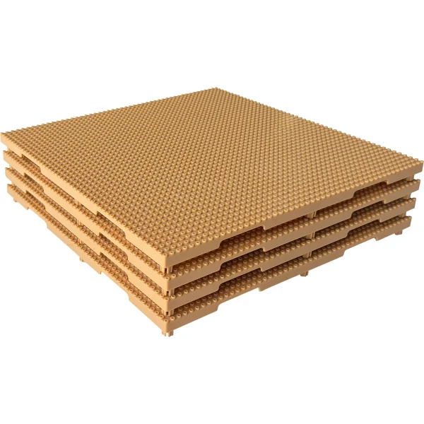Briques à clips Classique Plaque de base Set 4 — Kiki-Ena Matériel créatif Bois naturel