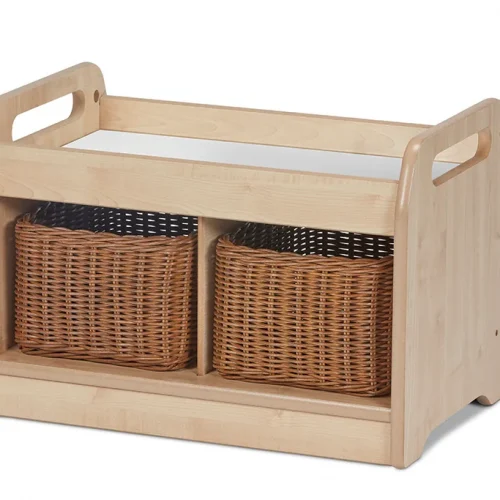 Unité de jeu compacte et basse avec miroir et 2 paniers — Millhouse Jeux Éducatifs École