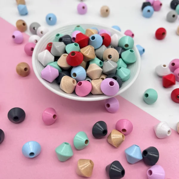 Perles cannelées 12mm • 25 pièces — Kiki-Ena Matériel de bricolage bois naturel