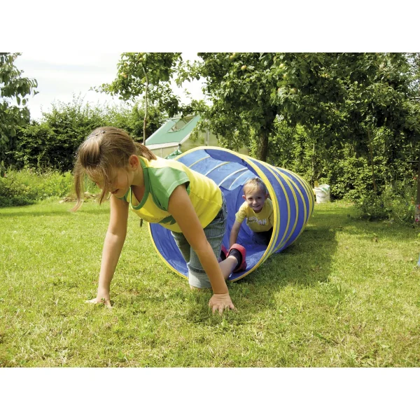 Tunnel de rampement bleu 295 cm — Jouet pédagogique Eduplay crèche