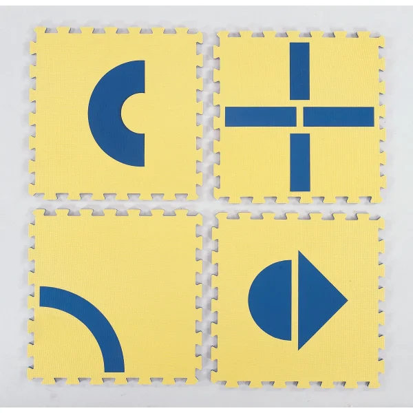 Tapis de Motricité 12 pièces — Kiki-Ena Matériel de loisirs créatifs bois naturel