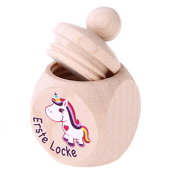 Boîte de rangement Licorne Rose — Kiki-Ena Matériel créatif Bois naturel