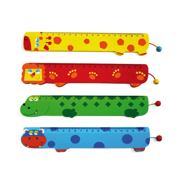 Règle amusante animalière en bois — Eduplay jouet éducatif pour crèche