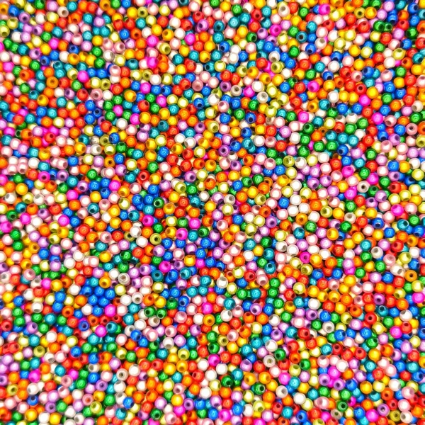 Magic Beads • 4mm • 150 pcs • perles réfléchissantes, illusion 3D, perles acryliques — Kiki-Ena Matériel de Bricolage Bois Naturel