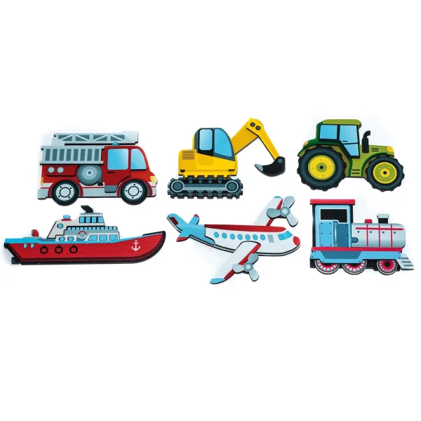 Puzzle magnétique Transport - Lot de 6 — Jouet éducatif Eduplay pour la maternelle