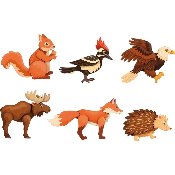 Puzzle magnétique Forêt, set de 6 — Eduplay jouet pédagogique